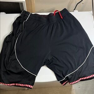 Under Armour Black and Red Athletic Basketball Men's Shorts | XL